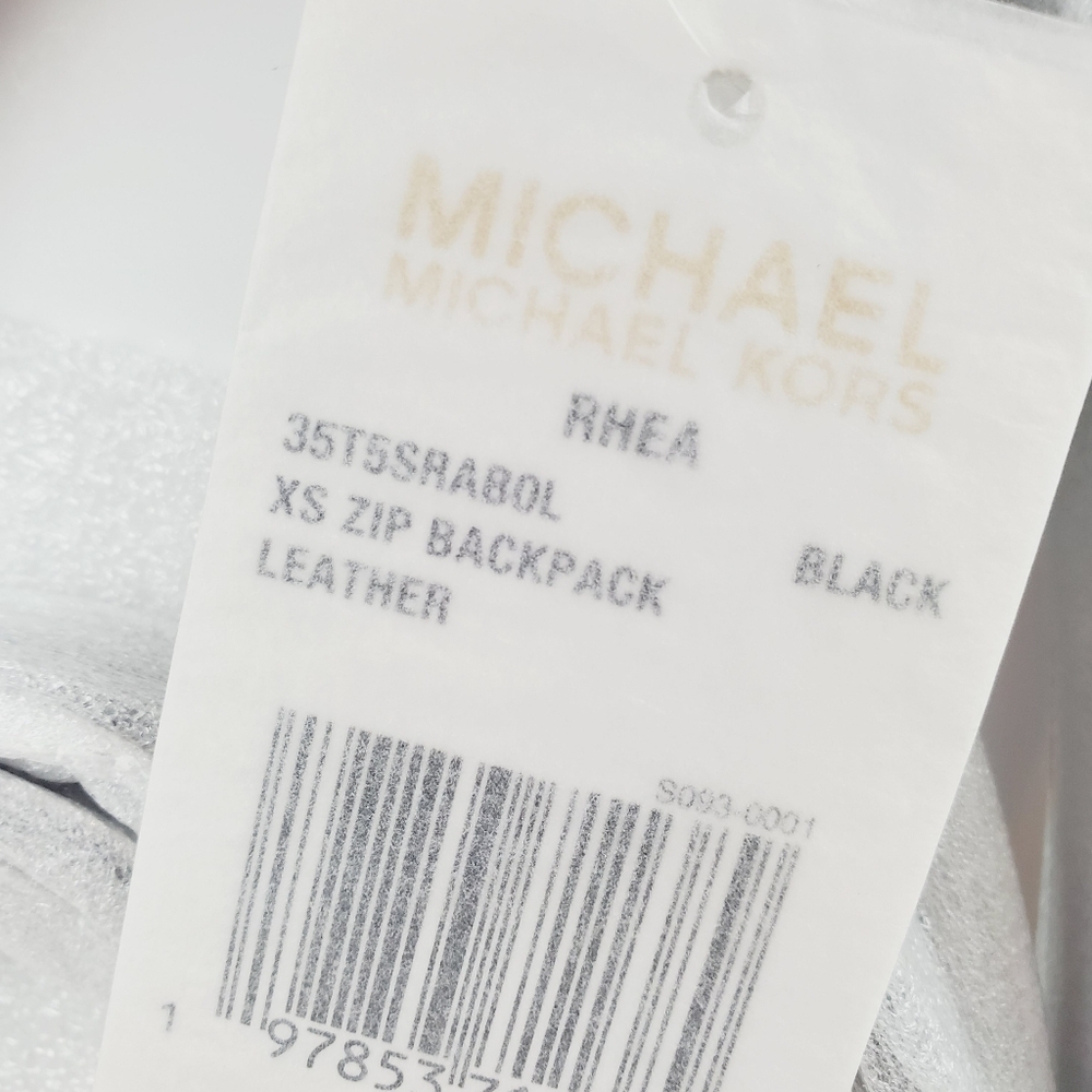 Michael Kors Rhea Extra-Small Pebbled Leather Backpack - Picture 10 of 13